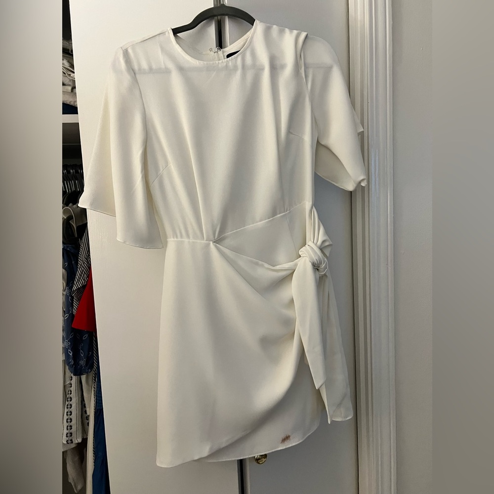 White DO+BE wrap dress